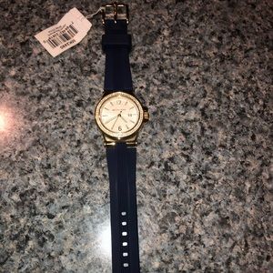 Navy and Gold Faced Michael Kors Watch
